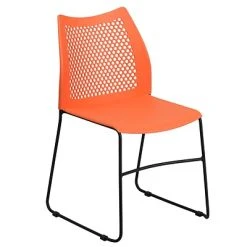 Brand new ???? Stacking Chairs Flash Furniture Hercules Series Plastic Stack Chair, Orange (RUT498AORANGEGG) ????
