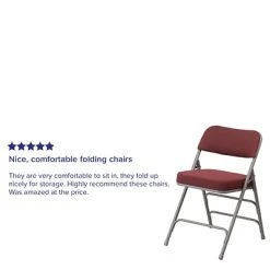 Deals ⌛ Folding & Stacking Chairs Flash Furniture HERCULES Series Fabric Folding Chair, Burgundy, 2/Pack (2AWMC320AFBG) ???? -Advantage Shop sp89555736 s7