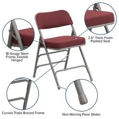 Deals ⌛ Folding & Stacking Chairs Flash Furniture HERCULES Series Fabric Folding Chair, Burgundy, 2/Pack (2AWMC320AFBG) ???? -Advantage Shop sp89555737 s7