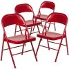 Promo ⌛ Folding Chairs Flash Furniture HERCULES Series Metal Folding Chair, 4/Pk (4BDF002RED) ???? -Advantage Shop sp89555800 s7