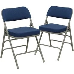 Hot Sale ???? Folding & Stacking Chairs Flash Furniture HERCULES Series Fabric Folding Chair, Navy, 2/Pack (2HAMC320AFNVY) ????