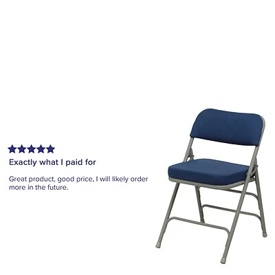 Hot Sale ???? Folding & Stacking Chairs Flash Furniture HERCULES Series Fabric Folding Chair, Navy, 2/Pack (2HAMC320AFNVY) ???? 7 Hot Sale ???? Folding & Stacking Chairs Flash Furniture HERCULES Series Fabric Folding Chair, Navy, 2/Pack (2HAMC320AFNVY) ???? - Image 5